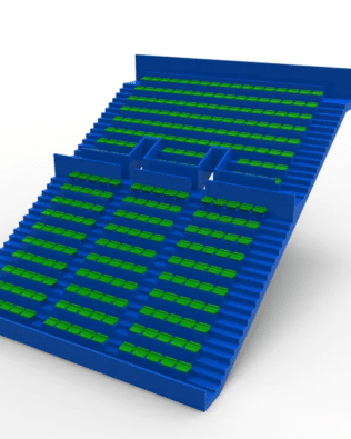 276 backless seats for the Zeugo two-story stand. - Green