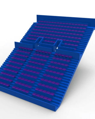 276 backless seats for the Zeugo two-story stand. - Purple