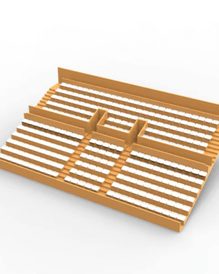 284 backless seats for the Vintage Subbuteo two-story Grandstand (Ref C141 / C142) - White