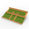 284 backless seats for the Vintage Subbuteo two-story Grandstand (Ref C141 / C142) - Image 3