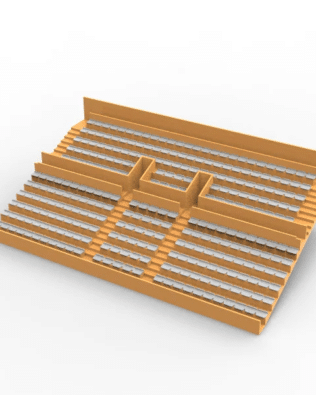 284 backless seats for the Vintage Subbuteo two-story Grandstand (Ref C141 / C142) - Grey