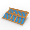284 backless seats for the Vintage Subbuteo two-story Grandstand (Ref C141 / C142) - Image 5