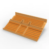 284 backless seats for the Vintage Subbuteo two-story Grandstand (Ref C141 / C142) - Image 6