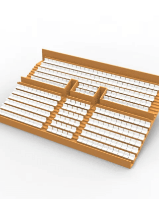 284 standard seats for the Vintage Subbuteo two-story Grandstand (Ref C141 / C142) - White