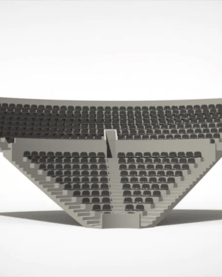 364 round seats for the Zeugo Corner Stand. - Black