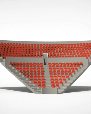 364 round seats for the Zeugo Corner Stand. - Brown