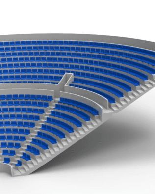 364 Standard seats for the Zeugo Corner Stand. - Blue
