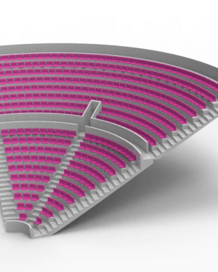 364 Standard seats for the Zeugo Corner Stand. - Lila