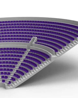 364 Standard seats for the Zeugo Corner Stand. - Purple