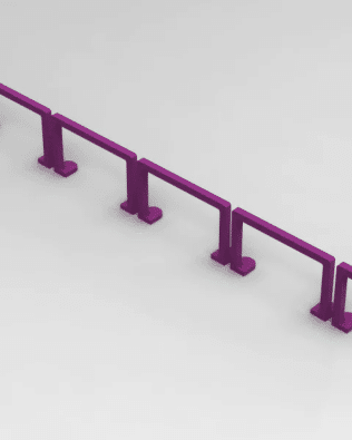 Set of 10 Spectator Protection Barriers (simple version) - Lila