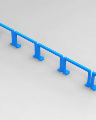Set of 10 Spectator Protection Barriers (simple version) - Sky blue