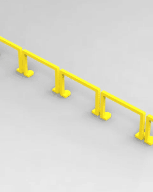 Set of 10 Spectator Protection Barriers (simple version) - Yellow