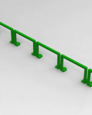 Set of 10 Spectator Protection Barriers (simple version) - Green