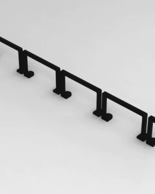 Set of 10 Spectator Protection Barriers (simple version) - Black