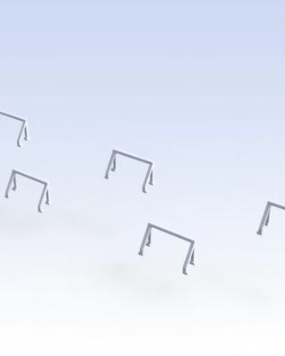 Vintage Style Anti-Crushing Barriers (Set of 5) for T1®, T2®, and T3® grandstands. - White