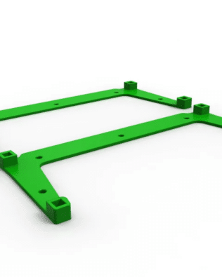 Set of 2 fixing bases for Vintage Subbuteo Goal Set N. - Green