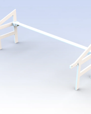 Structure for raised stands T1®, T3®, and T5® - White