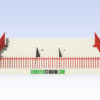 Set of 6 Separators (Guest Fans' Sector) for Subbuteo Stands Ref 61216 and 61217.