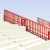 Set of 6 Separators (Guest Fans' Sector) for Subbuteo Stands Ref 61216 and 61217. - Image 3