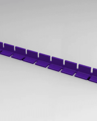 Row of 11 seats for any stand. - Purple