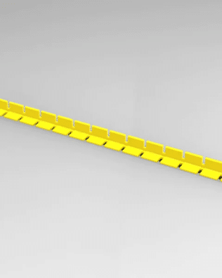 Row of 12 seats for any stand - Yellow