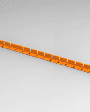 Row of 14 seats for any stand - Orange