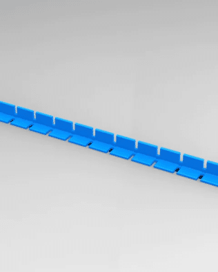 Row of 15 seats for any stand - Sky blue