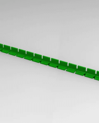 Row of 17 seats for any stand - Green