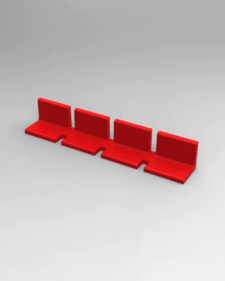 Row of 4 seats for any stand. - Red