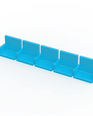 5 rows of 12 EXECUTIVE seats (with backrest and armrest) for Subbuteo or Zeugo stands. - Sky blue