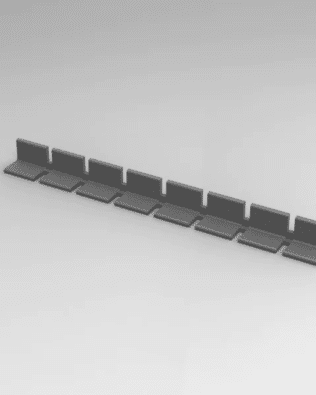 Row of 8 seats for any stand - Grey
