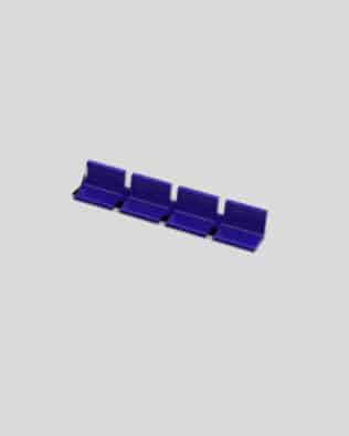 Row of 4 seats for any stand. - Steel blue