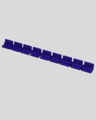 Row of 9 seats for any stand - Steel blue