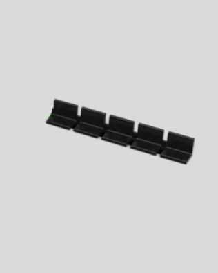Row of 5 seats for any stand - Black