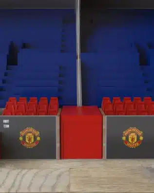 Replica Old Trafford Dugouts (set) with Players tunnel included - Modern version