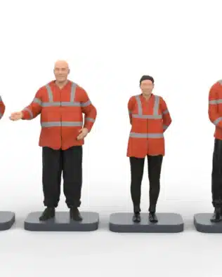 Stadium stewards set of 4 - Orange