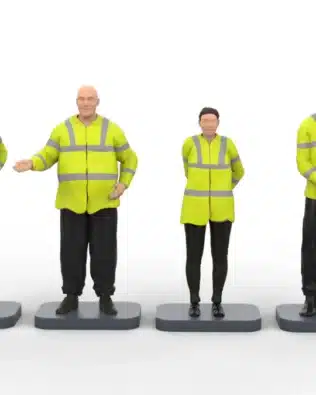 Stadium stewards set of 4 - Yellow