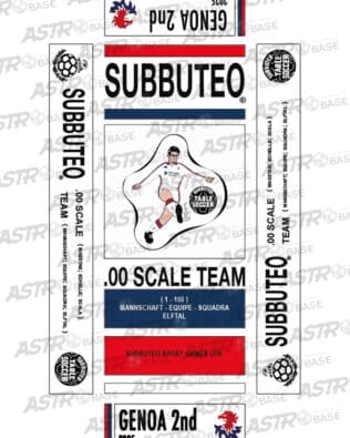 Genoa away 2025 - With 10 slots tray and for short rodded Subbuteo original keepers