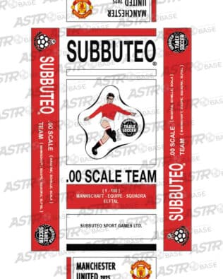 Manchester UTD. 2025 - With 10 slots tray and for short rodded Subbuteo original keepers