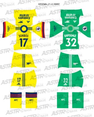 Arsenal away 2021 / 22 - For HW figures
