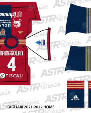 Cagliari home 2021 / 22 - For 2K4 figures