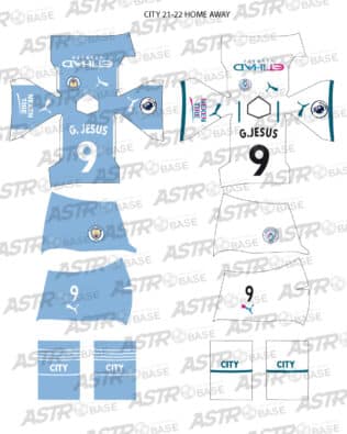 Manchester City 2021 / 22 - For 2K4 figures