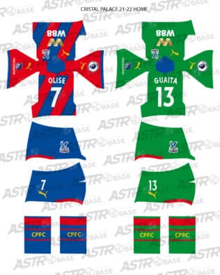 Crystal Palace home 2021 / 22 - For 2K4 figures