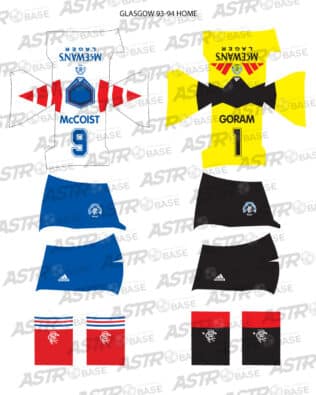 Rangers Glasgow home 1993 / 94 - For HW figures