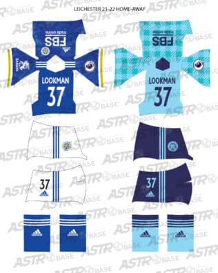 Leicester City home 2021 / 22 - For 2K4 figures