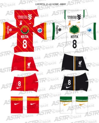 Liverpool home + away 2021 / 22 - For HW figures