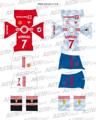 Manchester United home + away 2020 / 21 - For HW figures