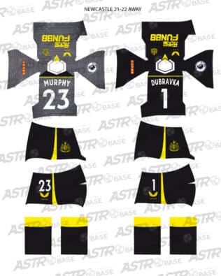 Newcastle away 2021 / 22 - For HW figures