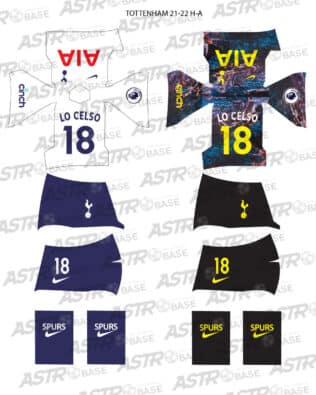Tottenham home + away 2021 / 22 - For 2K4 figures