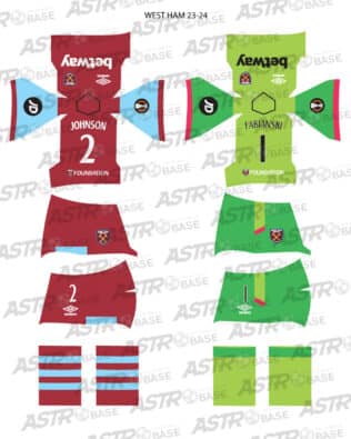 West Ham 2023 / 24 - For 2K4 figures